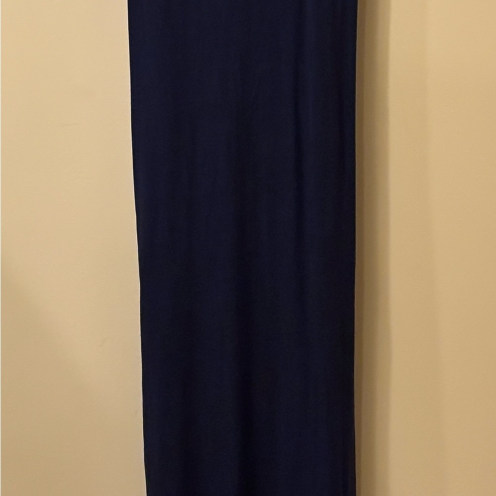HYFVE Navy Maxi Dress Size L Sleeveless Tie Back Waist - Picture 2 of 6